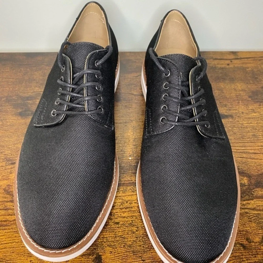 Calvin Klein Men's Aggussie‎ Nylon Oxfords Black Size 8.5 M